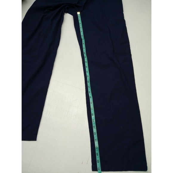 WS Uniform Dark Navy Blue Scrub Pants Size Small Drawstring And Elastic Waist - Picture 2 of 5